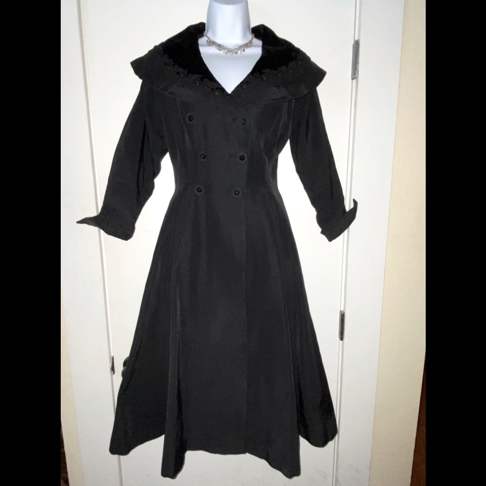 Vintage Princess Coat w/ embroidered velvet collar